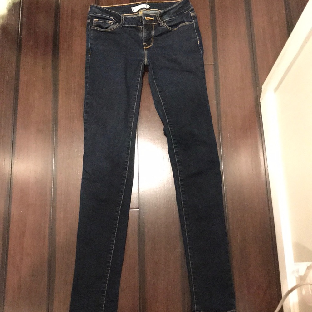 Dark denim skinny jeans